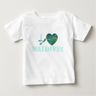 私はモルディブが大好き ベビーTシャツ