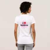私はモルディブを愛します Tシャツ (裏面フル)