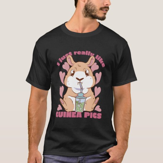 私はモルモットが大好き Tシャツ (正面)