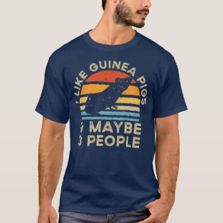 私はモルモットが好きで、多分3人のプレミアムが好きだ Tシャツ