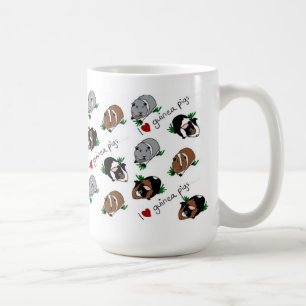 私はモルモットのマグを愛します コーヒーマグカップ
