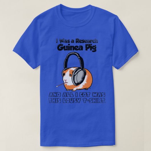 私はモルモットの研究をしていた Tシャツ (デザイン正面)