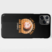 私はモルモットWheek Cavy恋人モルモット母が好き iPhoneケース (裏面横)