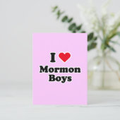 私はモルモンの男の子が好きです ポストカード (スタンド正面)