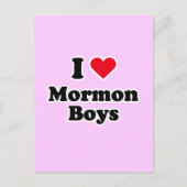 私はモルモンの男の子が好きです ポストカード (正面)