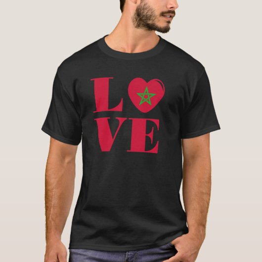 私はモロッコが大好き Tシャツ (正面)