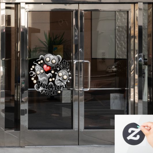 私はモンスターが人々の最低原因 ウィンドウサイン (オフィスドア)