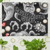 私はモンスターが人々の最低原因 キッチンタオル (折り畳み)