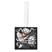 私はモンスターが人々の最低原因 キューブオーナメント (正面)