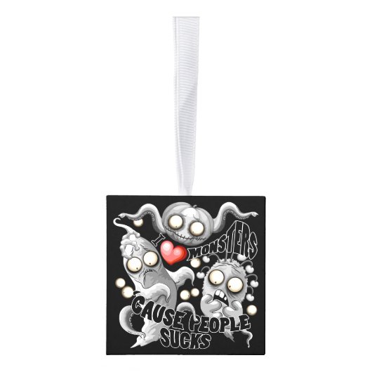 私はモンスターが人々の最低原因 キューブオーナメント (右)