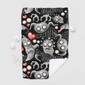 私はモンスターが人々の最低原因 ゴルフタオル (インサイチュ)