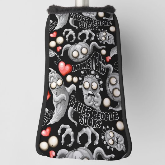 私はモンスターが人々の最低原因 ゴルフヘッドカバー (回転90)