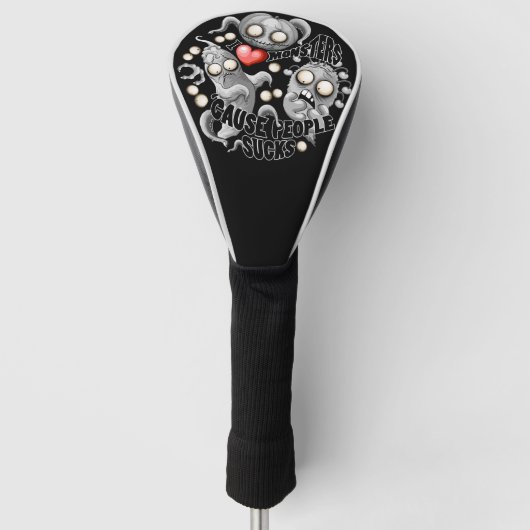 私はモンスターが人々の最低原因 ゴルフヘッドカバー (正面)