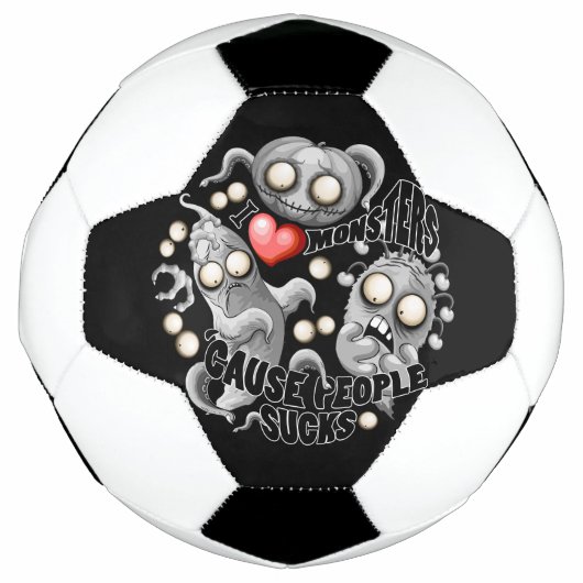 私はモンスターが人々の最低原因 サッカーボール (正面)