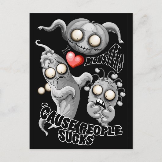 私はモンスターが人々の最低原因 シーズンポストカード (正面)
