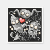 私はモンスターが人々の最低原因 スタンダードカクテルナプキン (正面)