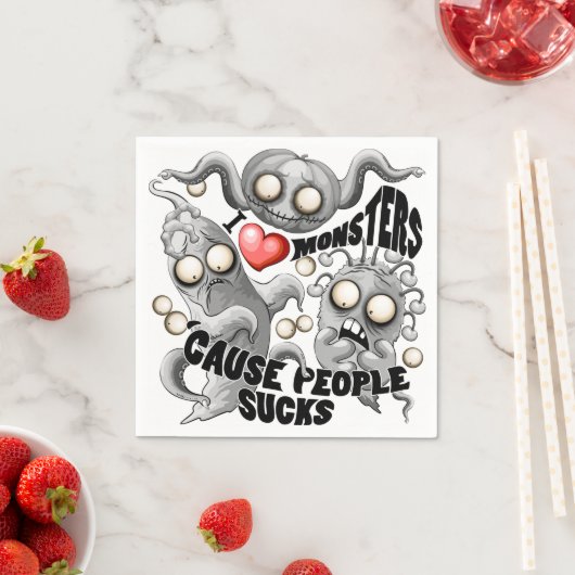 私はモンスターが人々の最低原因 スタンダードカクテルナプキン (インサイチュ)