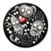 私はモンスターが人々の最低原因 セラミックノブ (正面)