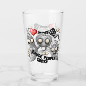 私はモンスターが人々の最低原因 タンブラーグラス (裏面)