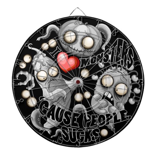 私はモンスターが人々の最低原因 ダーツボード (正面)