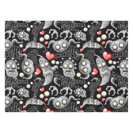 私はモンスターが人々の最低原因 テーブルクロス (正面(横))