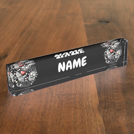 私はモンスターが人々の最低原因 デスクネームプレート (側面)