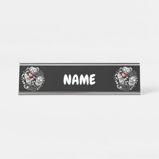 私はモンスターが人々の最低原因 デスクネームプレート (正面)