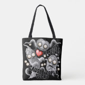 私はモンスターが人々の最低原因 トートバッグ (裏面)