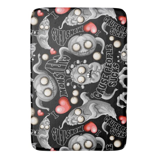 私はモンスターが人々の最低原因 バスマット (正面縦)