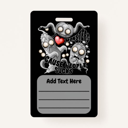私はモンスターが人々の最低原因 バッジ (正面)