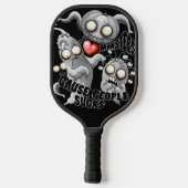 私はモンスターが人々の最低原因 ピックルボールラケット (裏面)