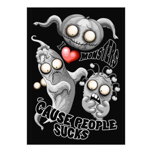 私はモンスターが人々の最低原因 フォトプリント            (正面)