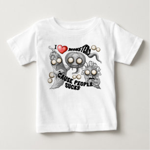 私はモンスターが人々の最低原因 ベビーTシャツ