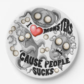 私はモンスターが人々の最低原因 ペーパープレート (正面)