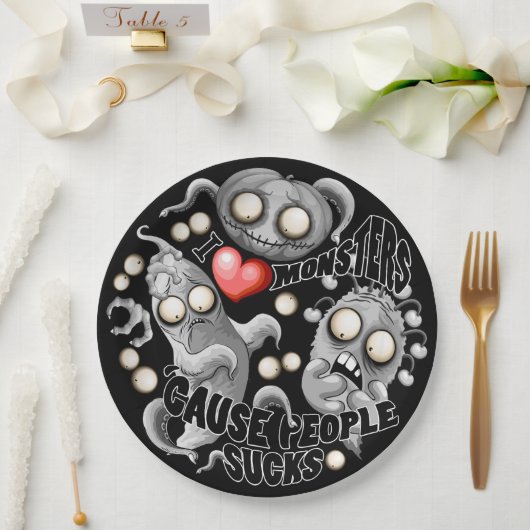私はモンスターが人々の最低原因 ペーパープレート (ウェディング)