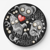 私はモンスターが人々の最低原因 ペーパープレート (正面)