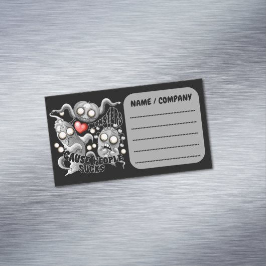 私はモンスターが人々の最低原因 マグネット名刺 (インサイチュ)
