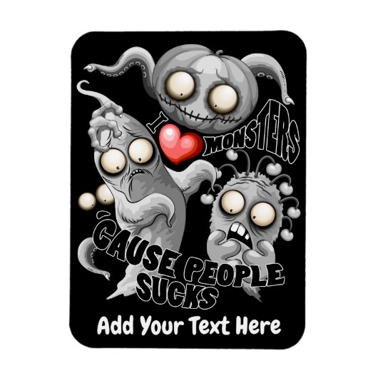 私はモンスターが人々の最低原因 マグネット (縦)