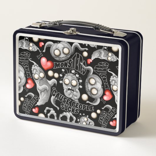 私はモンスターが人々の最低原因 メタルランチボックス (正面)