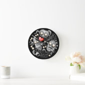 私はモンスターが人々の最低原因 ラウンド壁時計 (ホーム)