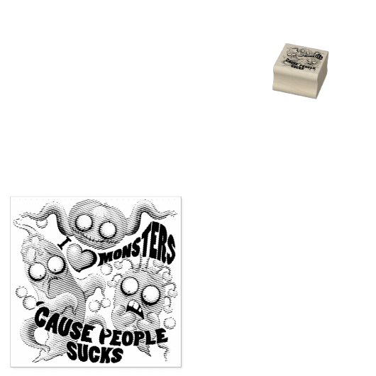 私はモンスターが人々の最低原因 ラバースタンプ (押印)