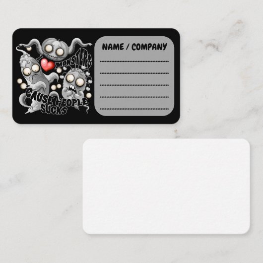 私はモンスターが人々の最低原因 名刺 (正面/裏面)