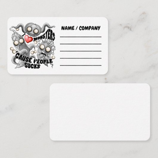 私はモンスターが人々の最低原因 名刺 (正面/裏面)