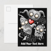 私はモンスターが人々の最低原因 案内ポストカード (正面/裏面)