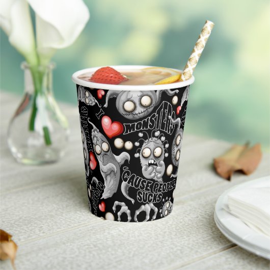 私はモンスターが人々の最低原因 紙コップ (インサイチュ)