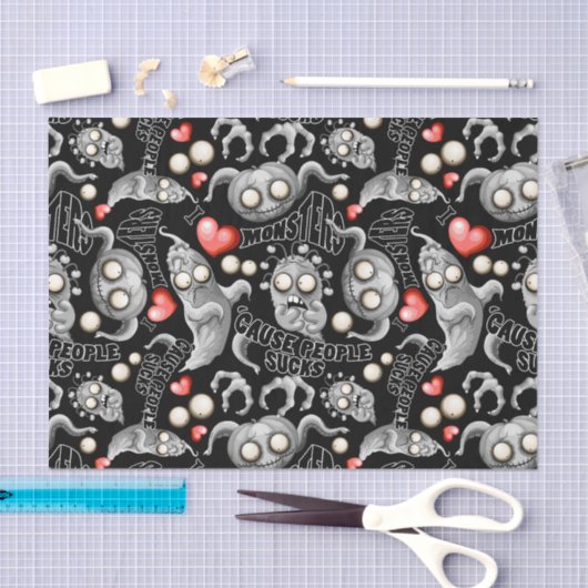 私はモンスターが人々の最低原因 薄葉紙 (クラフト)