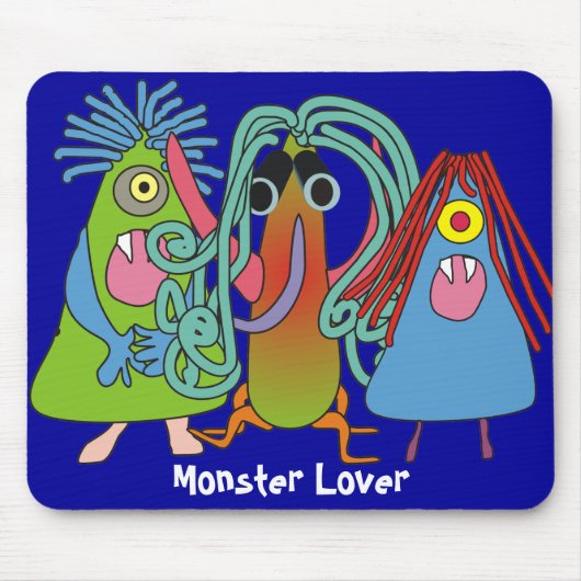 "私はモンスター"のギフト愛します マウスパッド (正面)