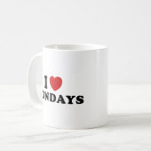 私はモンデイズコーヒーマグが大好き コーヒーマグカップ (正面左)
