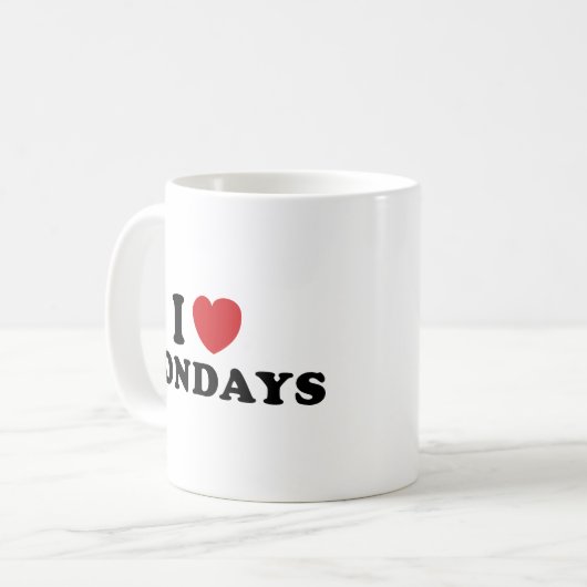 私はモンデイズコーヒーマグが大好き コーヒーマグカップ (正面左)