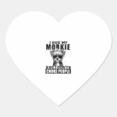 私はモーキーを抱擁するので、人々を窒息させないようにおもしろい犬P ハートシール (正面)